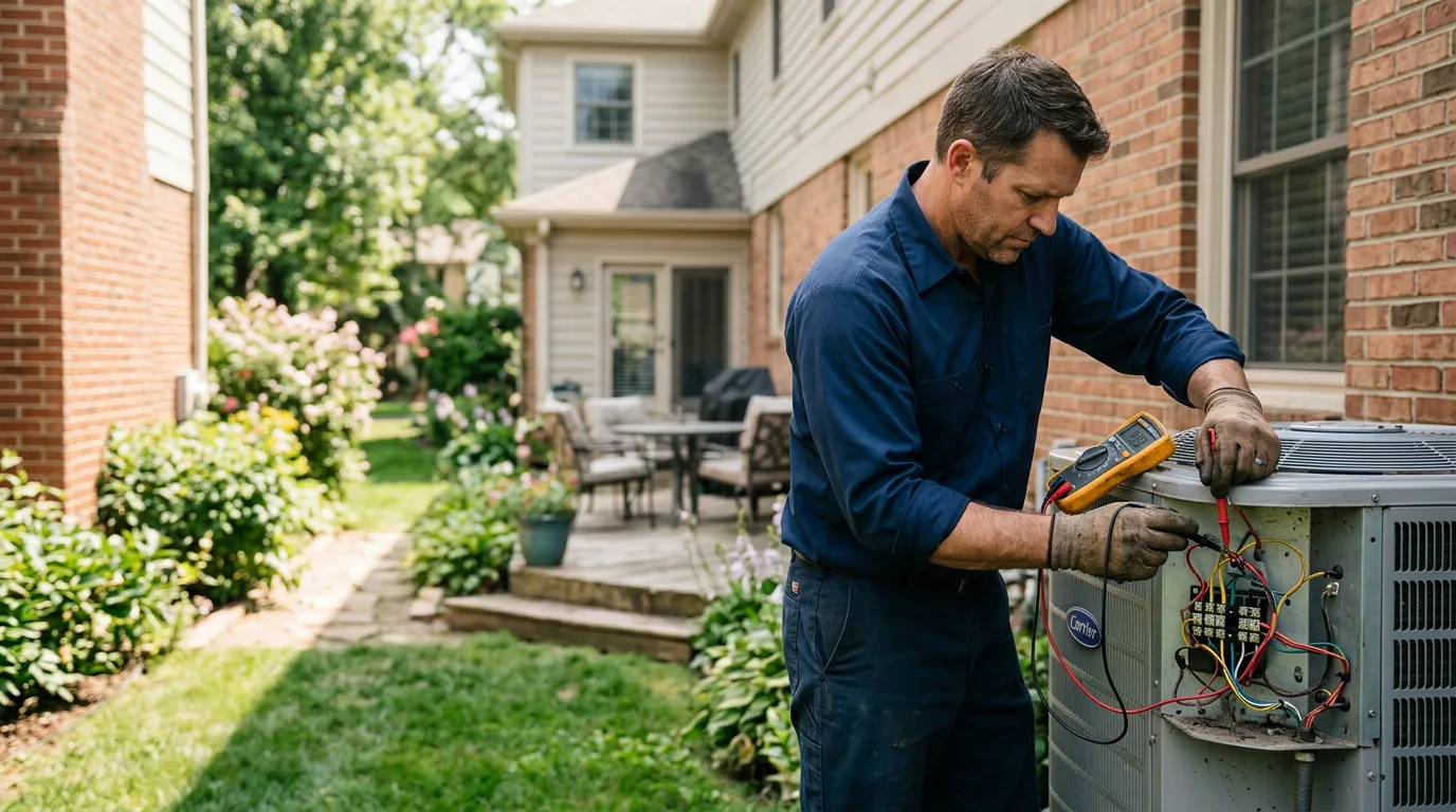 HVAC technician working near Buffalo Prairie, IL
